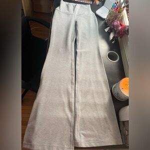 Aritzia Golden Light Gray Flare Pants